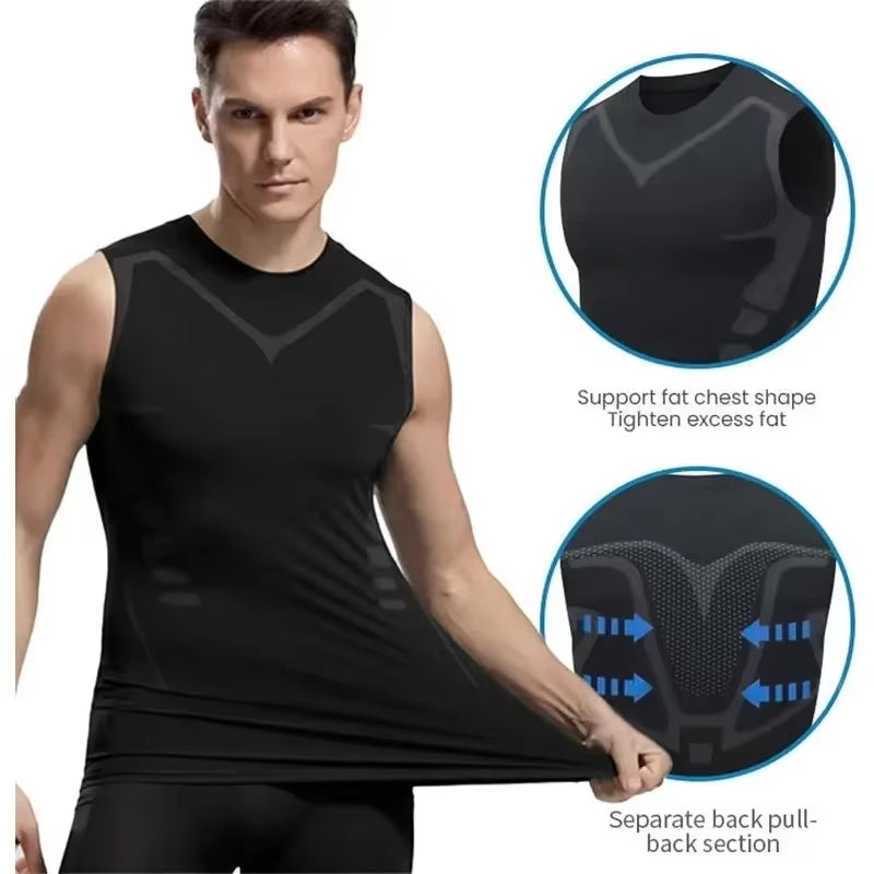 SculptPro™ – Men's Ionic Slimming Compression Vest