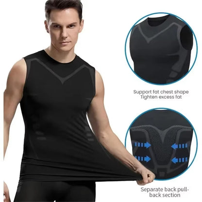 SculptPro™ – Men's Ionic Slimming Compression Vest